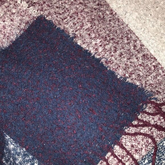 Large Fringe Knit Tasseled Color-block Scarf Wrap - Picture 4 of 6